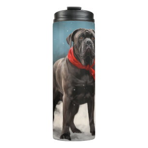 Cane Corso Dog in Snow Christmas  Thermal Tumbler