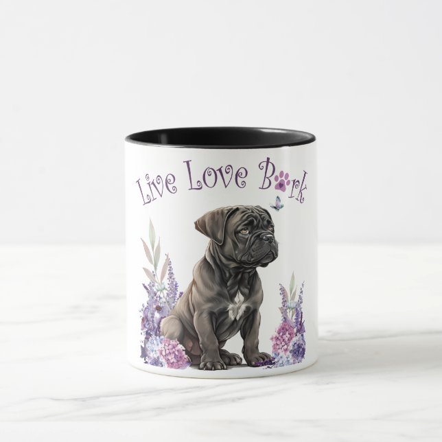 Cane Corso Dog Mum Floral Mug (Center)