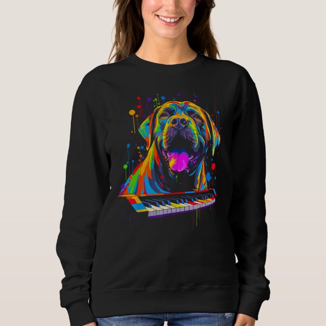 Cane Corso Dog Piano Sweatshirt (Front)