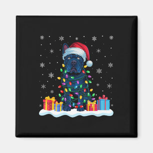 Cane Corso Dog Santa Hat Christmas Tree Light Xmas Magnet