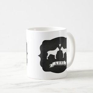 Cane Corso Dog Silhouettes Love Coffee Mug