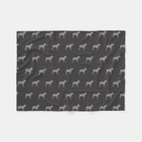 Cane Corso Dog Silhouettes Pattern Grey and Black