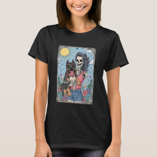 Cane Corso Dog Tarot Card Halloween Costume Skelet T-Shirt