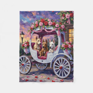 cane corso Dog Valentine's Day Fleece Blanket