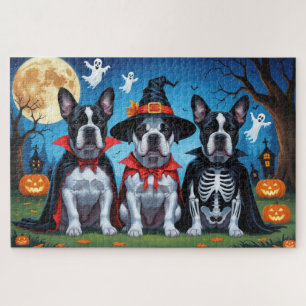 Cane Corso Dogs Pumpkin Halloween Funny Jigsaw Puzzle