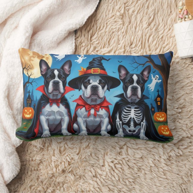 Cane Corso Dogs Pumpkin Halloween Funny Lumbar Cushion (Blanket)