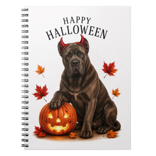 Cane Corso Halloween Devil Dog Notebook (Front)