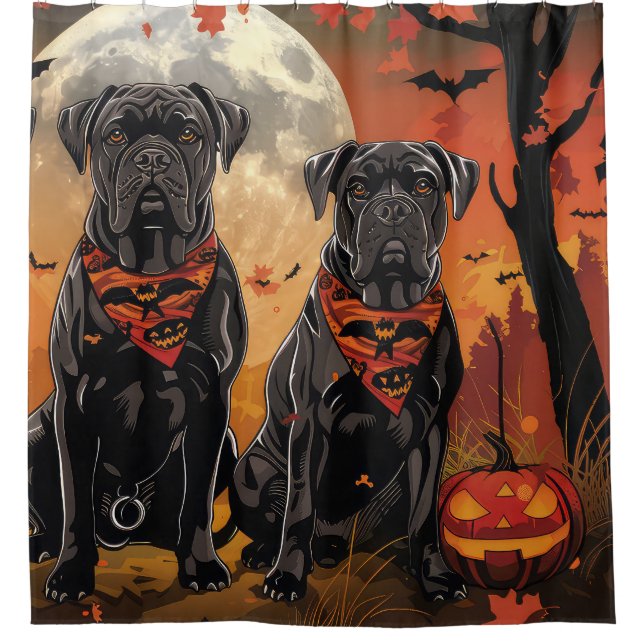 Cane Corso Halloween Spooky Shower Curtain (Front)