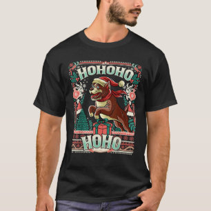 Cane Corso Ho Ho Ho Christmas Santa Claus Dog  T-Shirt