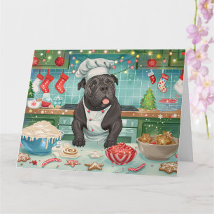 Cane Corso Holiday Baking: Festive Christmas Card