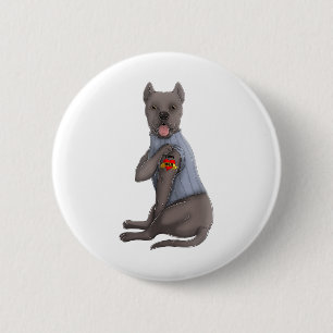 Cane Corso I Love Mum Tattoo Dog Shirt Funny Mothe 6 Cm Round Badge