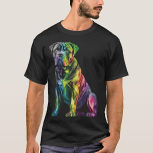 Cane Corso Italian Mastiff Colourful Pop Tie Dye T-Shirt