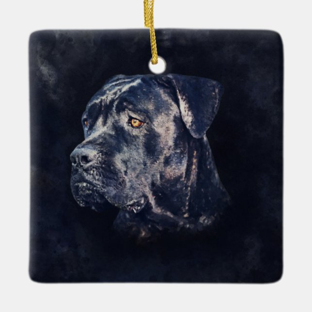 Cane Corso - Italian Mastiff Portrait Ceramic Ornament (Front)