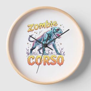 Cane Corso Italian Mastiff Zombie Dog Halloween Es Clock