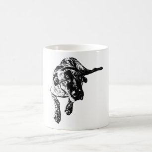Cane Corso Lying Pose Black & White Mug