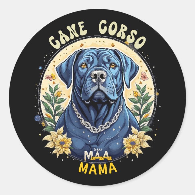 Cane Corso Mama Classic Round Sticker (Front)
