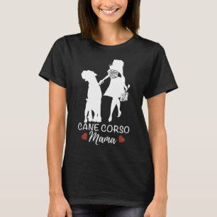 Cane Corso Mama Curvy Woman with Italian Mastiff T-Shirt
