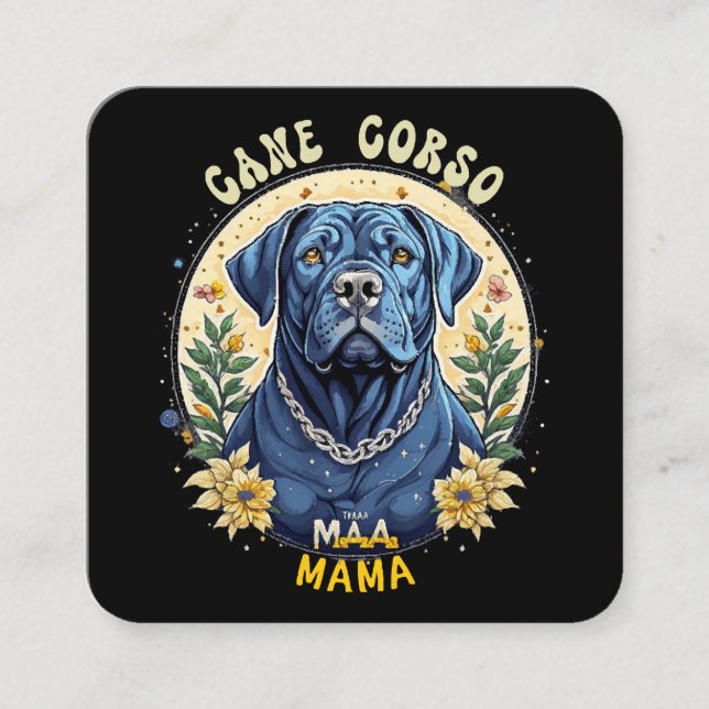Cane Corso Mama Square Business Card (Front)