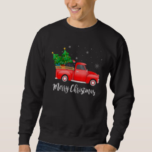 Cane Corso Mastiff Dog Riding Red Truck Christmas Sweatshirt