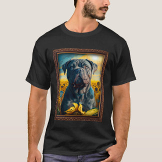 Cane Corso Painting Sunflower Flower Mum Women Flo T-Shirt