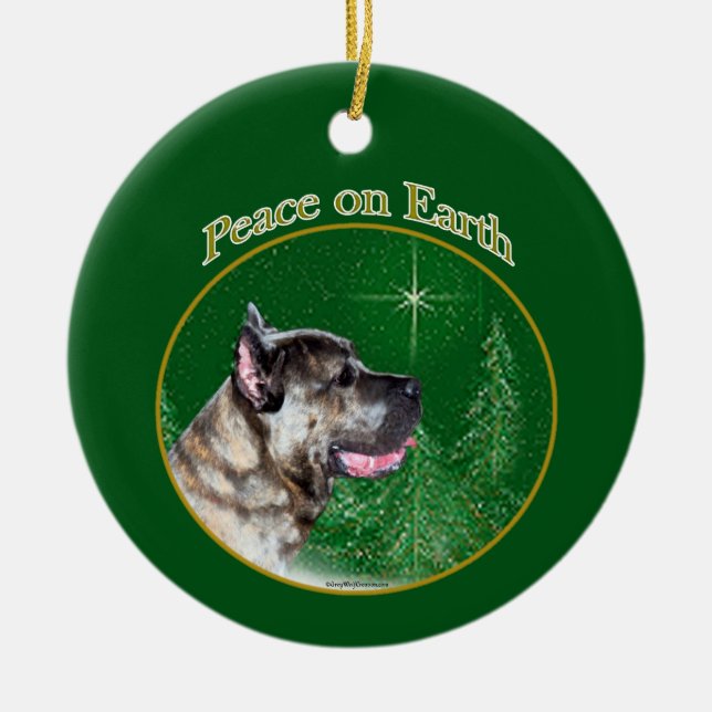 Cane Corso Peace Ceramic Ornament (Front)