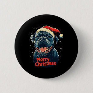 Cane Corso Santa Hat Merry Christmas Xmas Dog Love 6 Cm Round Badge