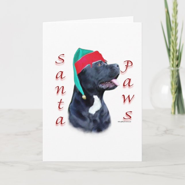 Cane Corso Santa Paws Holiday Card (Front)