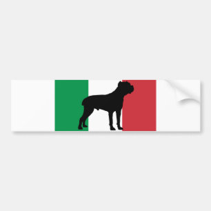cane corso silhouette flag Italy.png Bumper Sticker