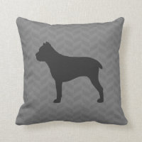 Cane Corso Silhouette Grey Herringbone