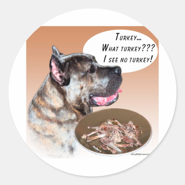 Cane Corso Turkey Classic Round Sticker (Front)