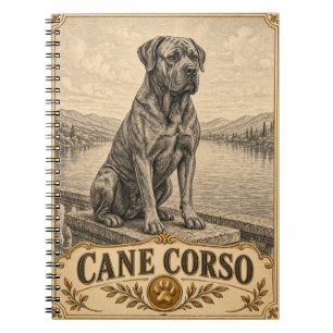 Cane Corso, Vintage Heritage Dog Notebook