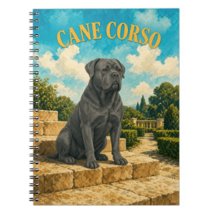 Cane Corso, Vintage Watercolor Dog Art Notebook