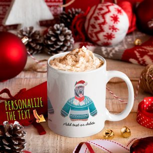 Cane Corso Wearing Ugly Sweater Xmas Dog Lover Coffee Mug