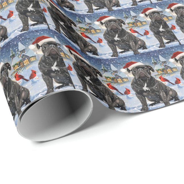 Cane Corso Winter Wonderland Christmas Joy  Wrapping Paper (Roll Corner)