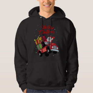 Cane Corso With Santa Claus In Red Truck Dog Hoodie