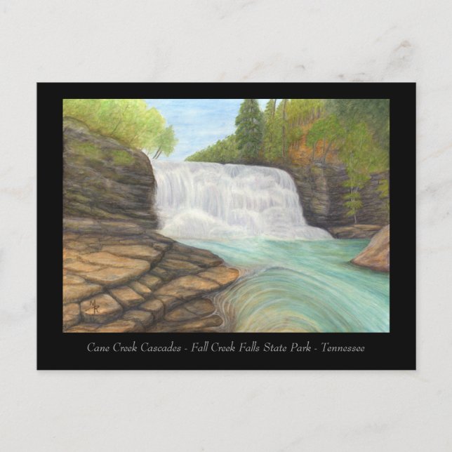 Cane Creek Cascades - Appalachian Art Card (Front)