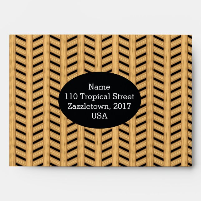 Cane wicker parquet envelope (Front)