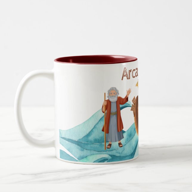 Caneca a Arca de Noé Two-Tone Coffee Mug (Left)