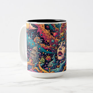 Caneca branca clássica, 325 ml Two-Tone coffee mug