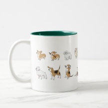 Caneca De Café Em Dois Tons dog