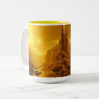 CANECA IN TWO TONS - GOLD LANDSCAPE Two-Tone COFFEE MUG