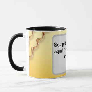 Caneca photo of pet orange drawer mug