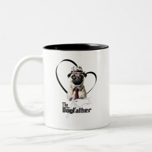 Caneca Pug - The Dogfather Two-Tone Coffee Mug