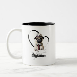 Caneca Pug - The Dogfather Two-Tone Coffee Mug