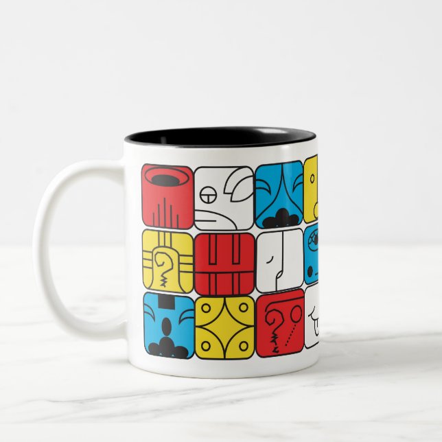 Caneca Tzolkin Kin 20 Selos Two-Tone Coffee Mug (Left)
