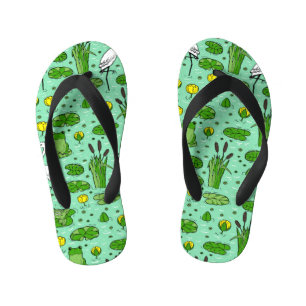Canes, herons, lilies: vintage swarm. kid's thongs