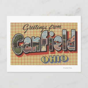 Canfield, Ohio - Large Letter Scenes Postcard