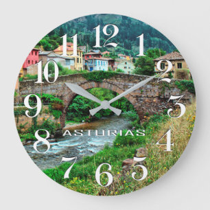 Cangas del Narcea wall clock, Astururias Large Clock