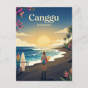 Canggu Beach Indonesia Postcard