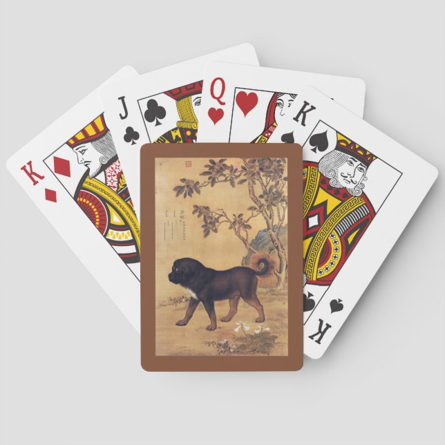 Cangni 苍猊 ~ Tibetan Mastiff ~ Giuseppe Castiglione Playing Cards (Back)